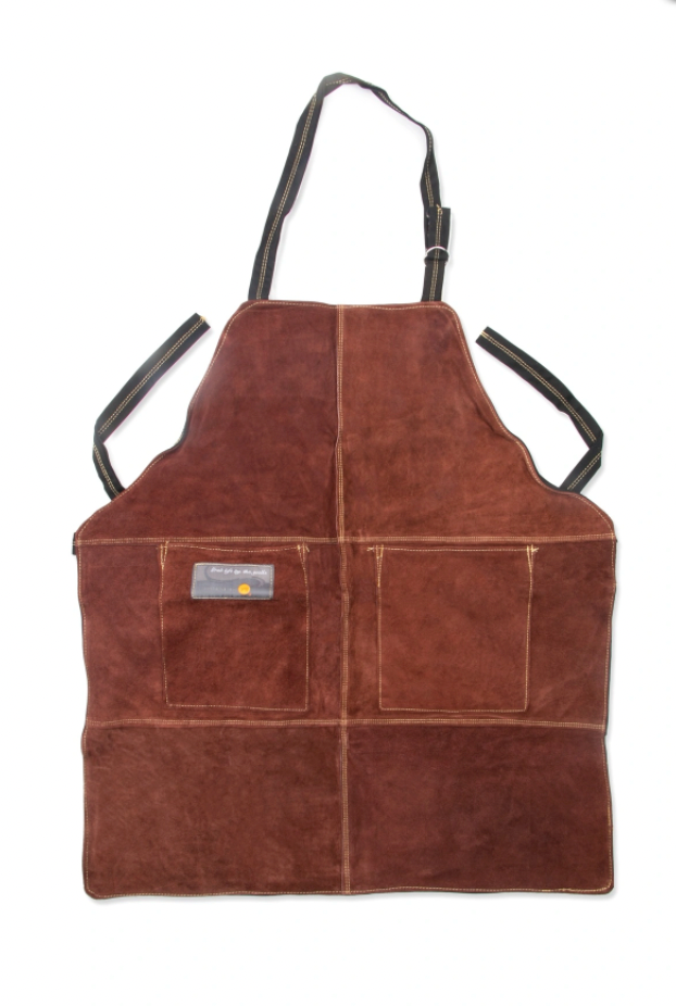 Brown Leather Grill Apron