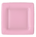 Salad Plates : Square Light Pink Grosgrain