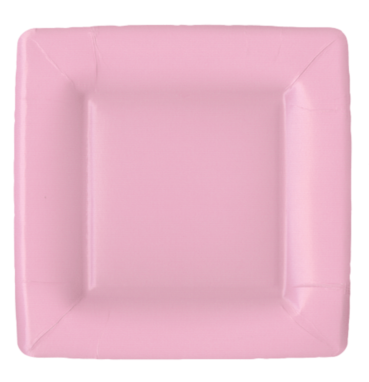 Salad Plates : Square Light Pink Grosgrain