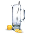 Manhattan European Mouth Blown Lead Free Crystal Martini Pitcher and Stirrer