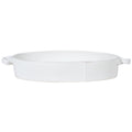 Lastra Handled Oval Baker White
