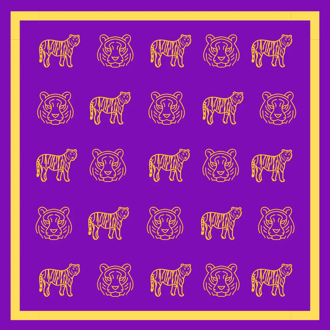Bandana Gameday Scarf LSU Logo