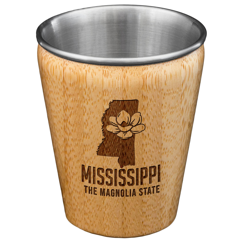 Bamboo Shot Glass - Mississippi