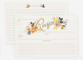 Peony Recipe Cards pk/12
