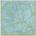 Cocktail Napkins : Gilded Majolica Aqua
