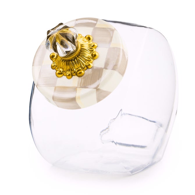 Sweets Jar with Lid :  Mocha Check