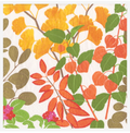 Luncheon Napkins : Autumn Gold-White  Retired
