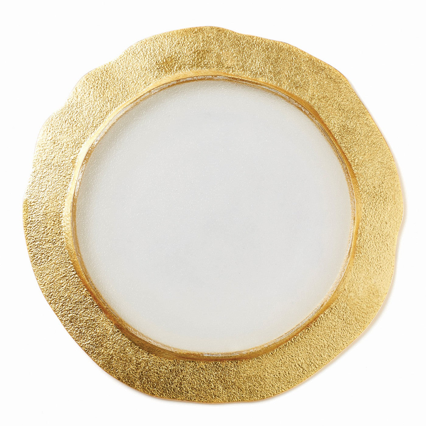 Rufolo Glass Gold Organic Service Plate / Charger