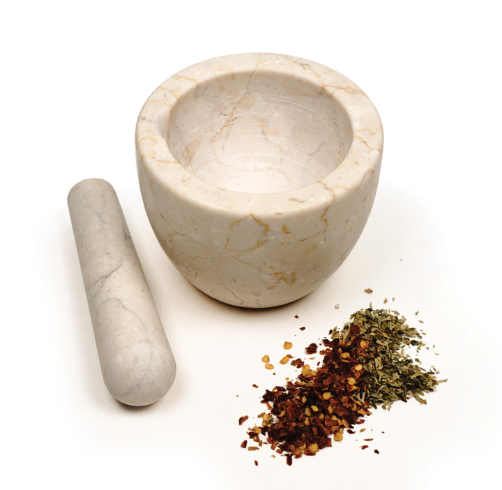 Mortar & Pestle Beige Marble