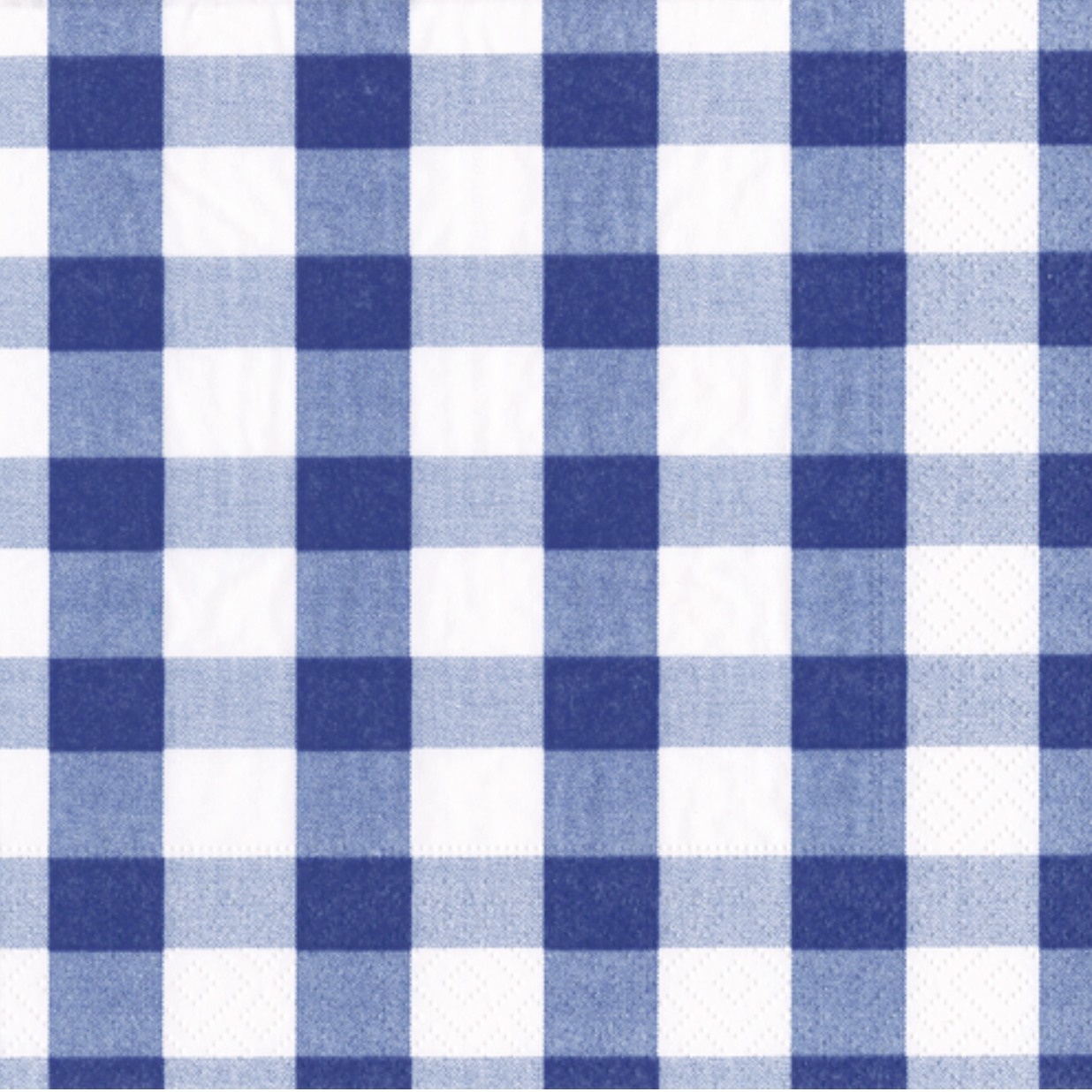 Cocktail Napkins : Gingham Blue