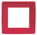 Dinner Plates : Square Red Grosgrain