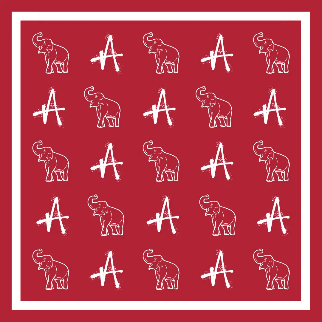 Bandana Gameday Scarf Alabama Logo