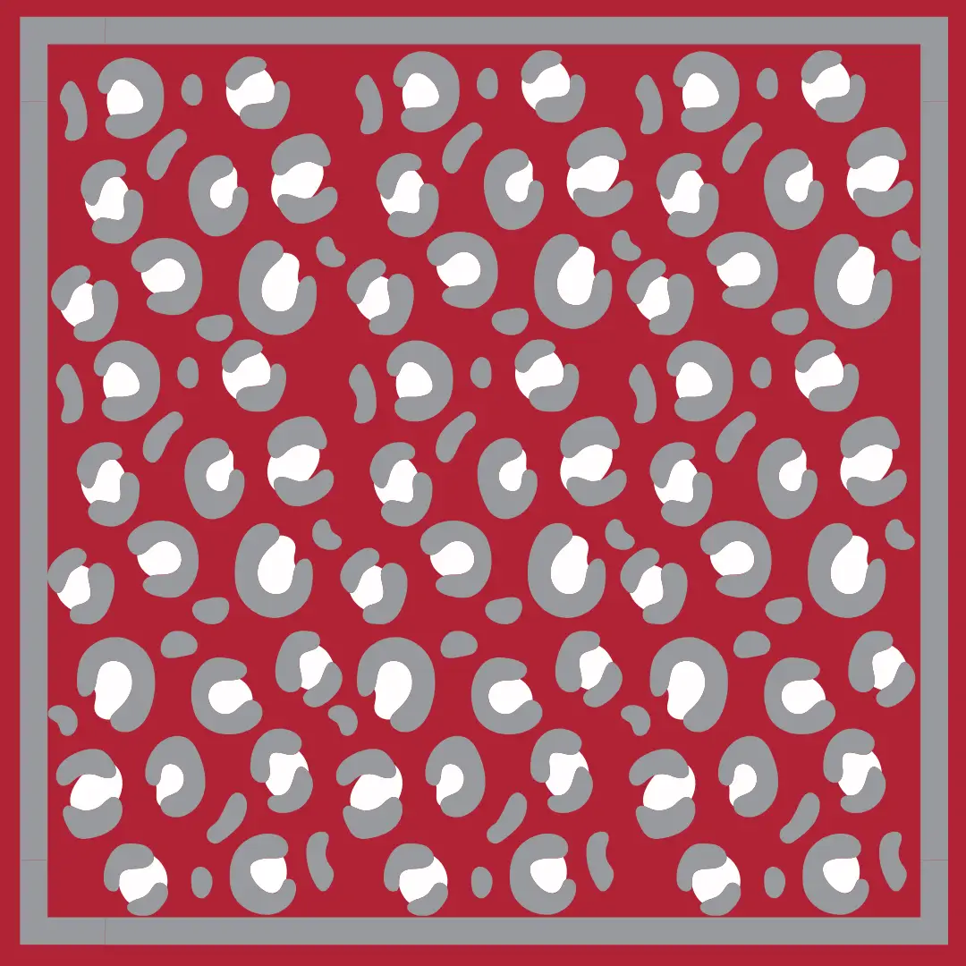 Bandana Gameday Scarf Crimson & Gray Print