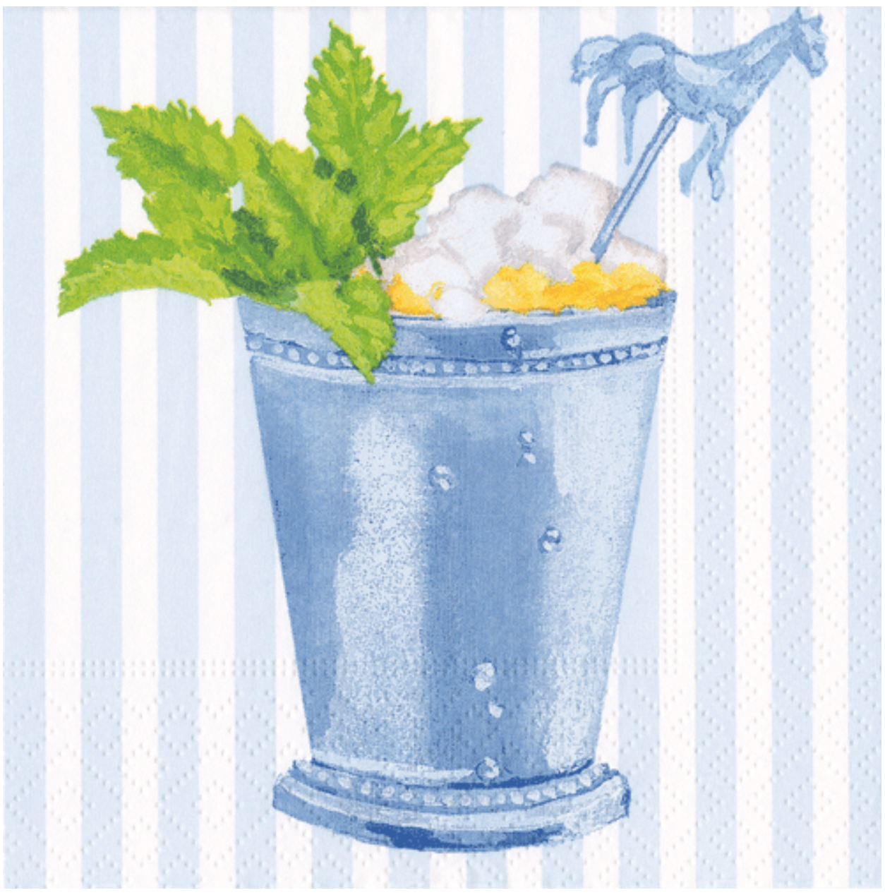 Cocktail Napkins : Mint Julep Blue